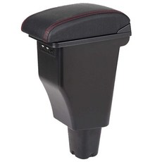 모닝 콘솔 팔걸이 박스 틈새 운전석 팔 쿠션 트레이 거치대, 극세사 가죽(검은색에 흰색 실), 극세사 가죽(검은색에 흰색 실) × 흰실 검정 극세사가