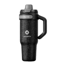 HEOSCU 保溫杯 Stay Cool Stay Full, 幻影黑-鍍鈦內膽, 1個, 1200ml