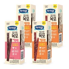 일동후디스 아이얌 부드러운 육포 4개 혼합, 1세트, 30g, 쇠고기1 + 바비큐3