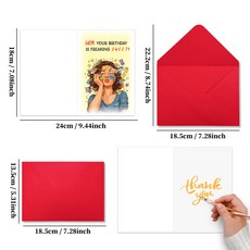 嗨購 外貿空白卡片 手寫祝福留言 生日快樂賀卡, 1個