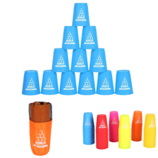 순발력 컵쌓기 학교 체육교구 스포츠스태킹 스피드컵 어린이 보드게임, 레드(품)(절)