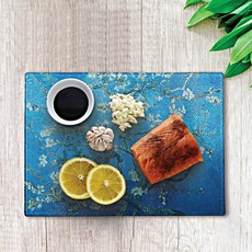 명화 아트 디자인 강화 글라스 무균 무변 살균 도마, 15.모네-네덜란드의 튤립밭