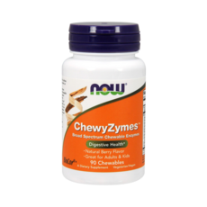 NOW Foods ChewyZymes酵素口嚼錠 莓果口味, 90顆, 1罐