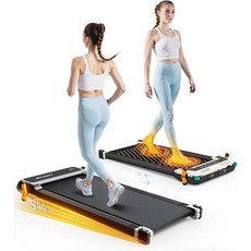 경사가 있는 AKLUER 워킹 패드 샤츠 풋 마사지기가 듀얼 사이드 2-in 1 언더 데스크 러닝머신 가정 사무실용 330LB LED 디스플레이 리모컨, 블랙
