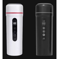 차량용전기포트 자동차커피포트 시가잭 화물차 12v 자동차 포트 보온병 텀블러 컵라면 캠핑, 매트블랙 (USB O) RC - 2401B, 1개