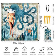 輕便防水折疊沙灘墊 200x210cm, YLSTD031