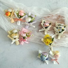 [초미니 꽃다발]납골당꽃 조화 성묘 봉안당, 2.미니라넌 화이트퍼플, 테이프부착, 큐방X, 1개