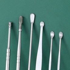 귀이개 세트 귀이개 귀후비개 귀지 제거 귀파개 귓밥 귀청소 휴대용 세트 스테인리스 jsk+063lE