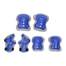 YSSHOP 손목 팔꿈치 무릎 보호대 인체공학적 경량 스케이트 패드 세트 어린이 보호 장비 세트 인라인 스케이트 스포츠, 플라스틱 EPE 메쉬 천, 파란색