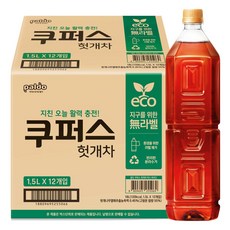 팔도 쿠퍼스 헛개차 무라벨, 1.5L, 12개