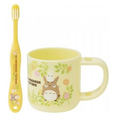 日本 宮崎駿 龍貓 TOTORO 漱口杯附牙刷組(KTB5 3-5歲) ，可愛造型，附牙刷，兒童口腔護理, 詳見包裝, 詳見包裝, 3-5歲(4026)