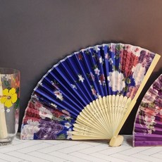 마술도구 공연용 무용용 악세사리 소품 회오리 부채-블랙바 앤 화이트, 1개