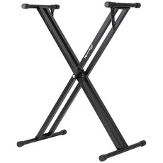 마이티킹 MKS112 원터치 쌍열 디지털 피아노 스탠드 전자 키보드 거치대 받침대, MKS112 블랙, 1개