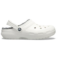 crocs 卡駱馳 經典內襯克駱格 (203591_10M), M7W9, 10M 白灰色