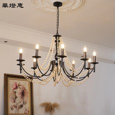 華燈惠 歐式復古吊燈 8頭客廳燈 美式輕奢燈飾 餐廳臥室燈 北歐風格家用裝潢燈, 10頭-直徑105cm,燈泡需加購