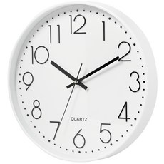 바이아 무소음 벽시계 30cm, 화이트