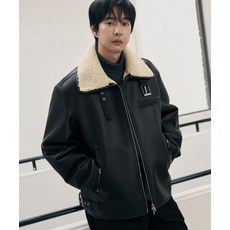 [드로우핏] [오정규X드로우핏] 시어링 미니멀 무스탕 자켓 [BEIGE]