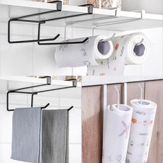 세준 키친타올홀더 타올 행주 걸이 문틈걸이, 블랙