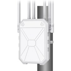 AX800 야외 WiFi 익스텐더 IP67 내후성 무선 액세스 포인트 농장 뒷마당 차고를 위한 익스텐더AP리피터 듀얼 밴드 고출력 장거리 부스터 지원, off-white
