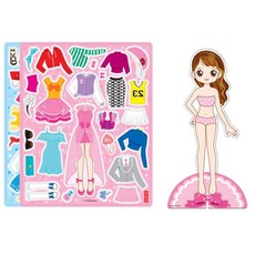 아이돌 코디 자석 인형 옷입히기 자석장난감 가정보육, 1개