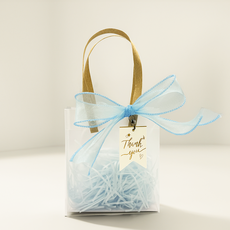 올리스트 답례품 포장 상자 가방 쇼핑백 구디백 10개, 블루