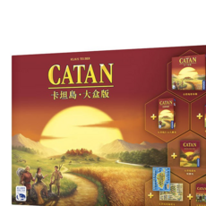 桌遊 (2019) - 孩子王桌遊正版, 1個, 卡坦島大盒版+牌套