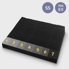 팜파스 7존 마약매트리스+속커버+겉커버구성 수면매트 토퍼매트리스, 체크그레이(누빔), 7cm