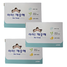 아이깨끗해 레몬향 향균 비누 식물유래 세정성분, 90g, 3개