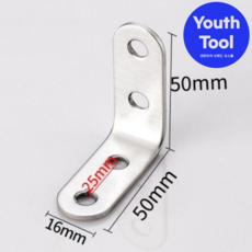 YOUTH TOOL 스텐 스테인리스 코너 ㄱ자 꺽쇠 자브라켓 각철 나사포함, 30개