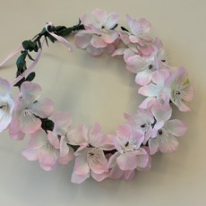 벚꽃화관 축제 브라이덜 샤워 이벤트용 화관 촬영소품, 3개, 핑크