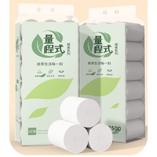 量程式 居家實惠捲筒衛生紙 原生木漿 5層厚 4000克/18卷, 1個, 2500克18卷五層印花單提裝
