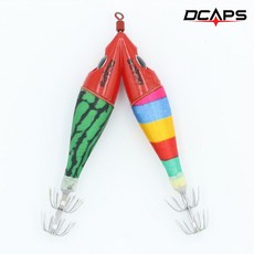 캡스 슬림 양다리에기 10종 쭈꾸미 갑오징어 문어 한치 낚시용품, 10.땡땡이&색동, 1개