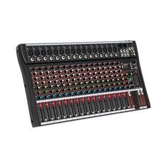 리 쥔 12채널 오디오 믹서 DJ 블루투스 믹싱 콘솔 사운드 보드 USB 프로페셔널 48V 파워 XLR 마이크 잭 6 음악 모드 3단계 균등화 규정, 16 Channel
