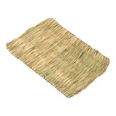 小寵天然草墊 鼠兔草墊 兔子專用草墊 天竺鼠草墊 小動物草墊 兔用草墊 小寵編織草墊, 黃, 1個