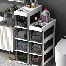 조립식 슬라이딩 서랍장 다용도 플라스틱 수납 정리함 (Araium), 3단