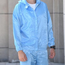 투피스 후드 제전 방진복 정전기방지 안전 작업복, 상세페이지 참조