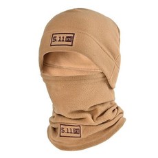 폴라 플리스 발라클라바 후드 마스크 겨울 보온 남녀용 스키 마스크 추운 날씨, Khaki, One Size