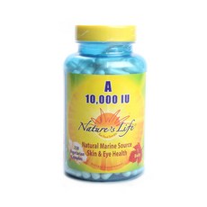 Nature's Life A 10000 IU素食膠囊, 250顆, 1罐