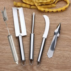 액세서리 슬라이서 파인애플 요리 파러 과일 필러, 1개, 올스테인리스 5종 세트