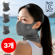 위윌 자외선 차단 원터치 남녀 공용 쿨 스포츠 골프 마스크 3P, 3개, 그레이