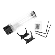 水冷水箱 4孔 透明壓克力 上下POM蓋 送堵頭 總高110/190/240MM (管外徑50MM), 白, 1個, 1L