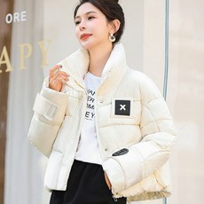 ORZQU 겨울 여성 패딩 오버사이즈 도톰 하이넥 코트 작은 키의 스타일리쉬한 숏 패딩