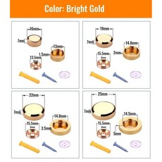 유리 패스너 광고 나사 거울 손톱 장식 커버 고정 하드웨어, D. 25mm, 1개