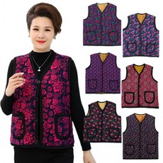 할머니조끼 김장조끼 캠핑장조끼 겨울융털조끼 보온조끼