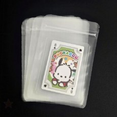 소형 물품 보관 투명 지퍼 밀봉 비닐 파우치 포장 보관용 십개 묶음 구성품, 상세페이지 참조, 1개