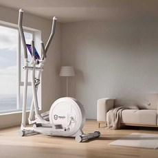 저소음 일립티컬 운동 기구 손잡이 달리기 스텝퍼, 상세페이지 참고, 16단 10kg 플라이휠 일립티컬 화이트