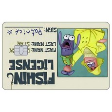 카툰 운전면허증 신용카드 스킨 패트릭 스타 스티커 패치 은행카드 무광 데칼 장식 선물, Small Chip, 20 1PCS