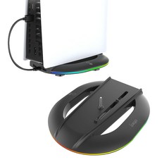 스냅케이스 플스5 프로 슬림 수직 거치대 스탠드 받침대 LED, 1개, 블랙, P542