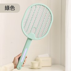 新款折疊自動誘蚊滅蚊蒼蠅拍led充電家用智能安全特高壓usb電蚊拍, 橢圓折疊電蚊拍
