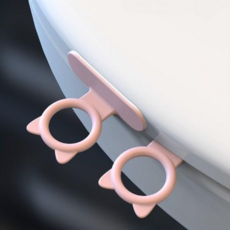 벨라수아 귀여운 고양이모양 변기커버 손잡이 2P 세트, 핑크 2P